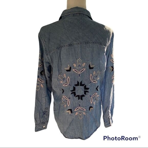 Rails Women’s Denim Long Sleeve Top Size S - Picture 1 of 7